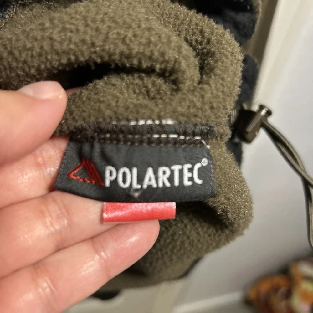 The North Face Jacket Mens‎ XL Brown Polartec Fleece Full Zip Hiking Outdoors